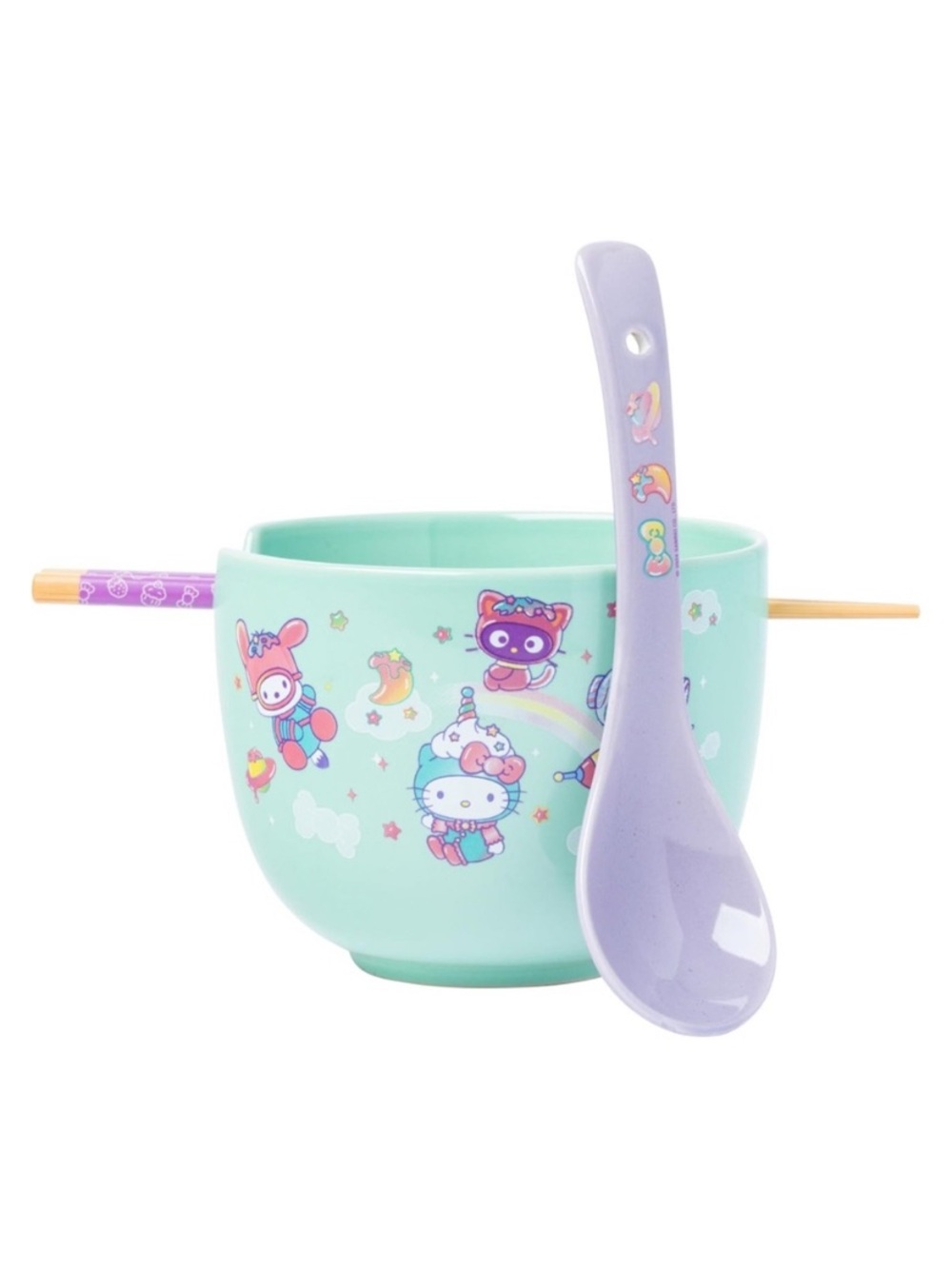 Hello Kitty and friends Dreamland Ramen Bowl with chopsticks